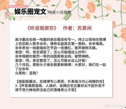 爆料娱乐圈的小说,揭秘明星背后的秘密与爱恨情仇  第3张